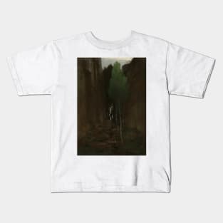 Spring in a Narrow Gorge by Arnold Bocklin Kids T-Shirt